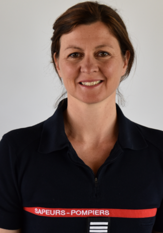 Portrait de Céline Guilbert, pompier